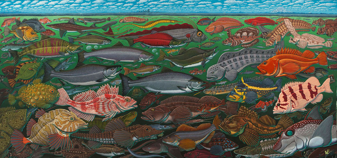Fishes of the Salish Sea Mural at UW