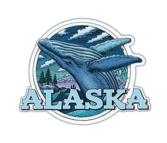 ALASKA HUMPBACK STICKER - Troll Art