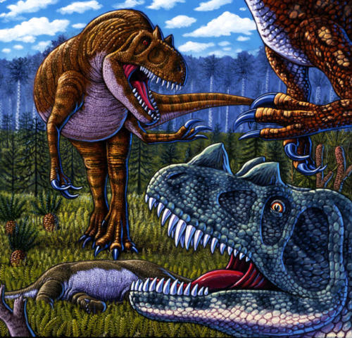 Morrison Mealtime (Allosaurus, Torvosaurus, Ceratosaurus)