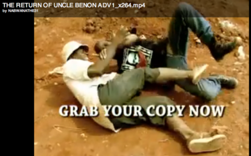 Spawn shirt in the Ugandan action film "the Return of Uncle Benon"