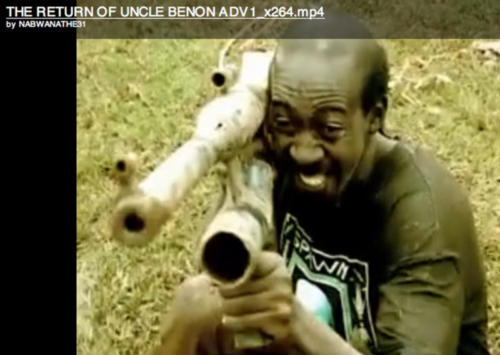 Spawn Til You Die shirt in the Ugandan action film "The Return of Uncle Benon"