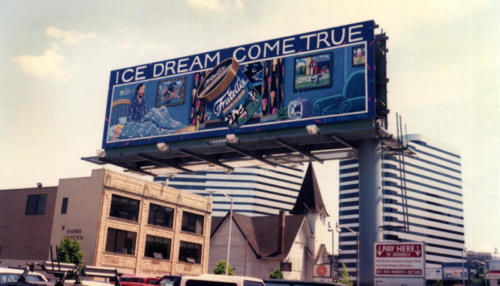 Way back in 1992 I designed a billboard for Fratelli's Ice Cream, one of the first gourmet ice cream companies.