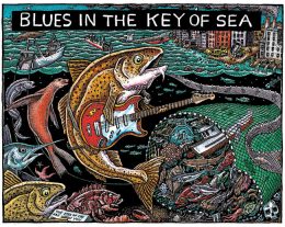 BLUES IN THE KEY OF SEA ART POSTER